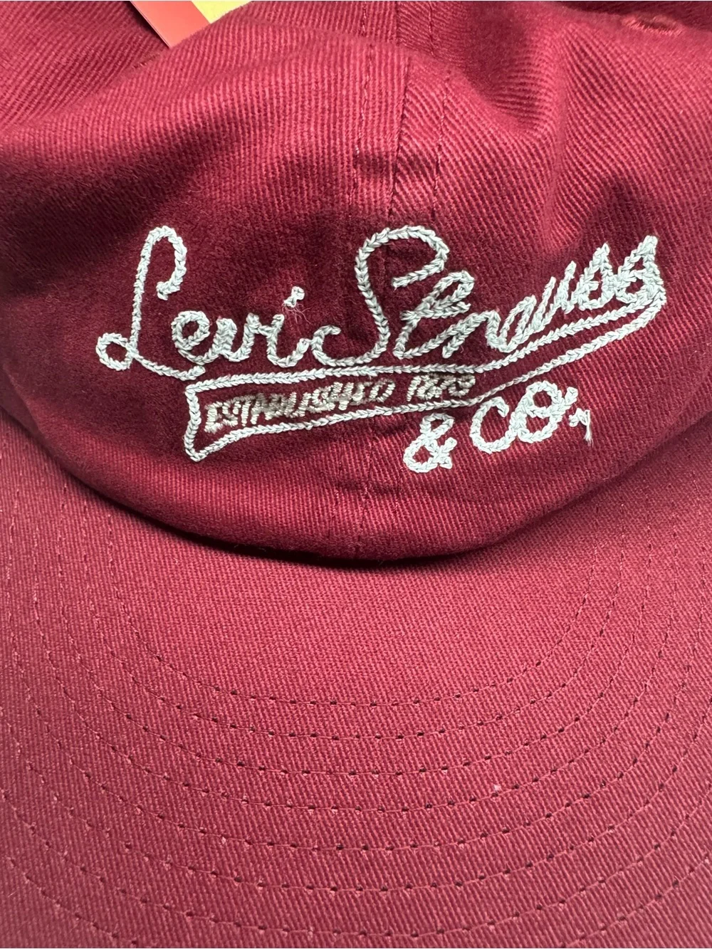 Levi's Kids Maroon Baseball Cap with Embroidered Logo